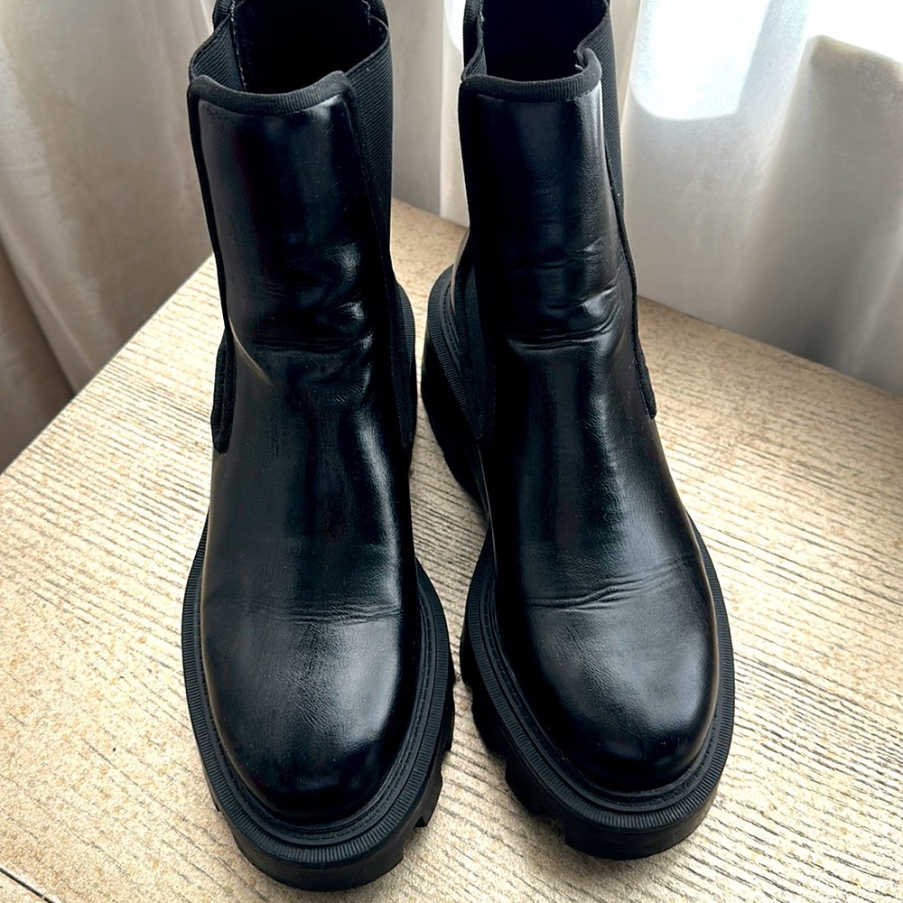 Black Zara combat boots